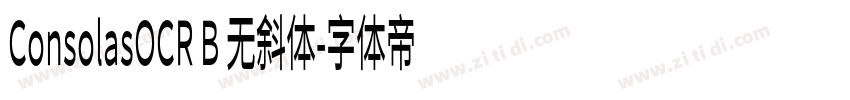 ConsolasOCR B 无斜体字体转换